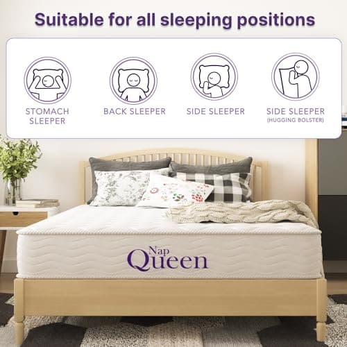 NapQueen 6 Inch Innerspring Twin Size Medium Firm Support Relief Mattress, Bed in a Box, White 9