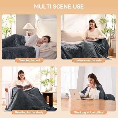 EDENLUNE Heated Blanket Electric Blanket Full 72"x84" Heating Blanket with 9 Heating Levels 10 Timer Modes Auto-Off Fast Heating Overheat Protection ETL Certified Machine Washable Gift 6