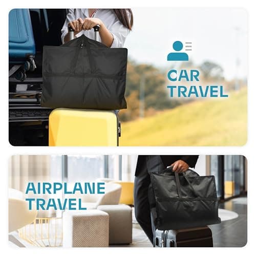 Travel Garment Bag with Zipper Pocket, Suit Bag for Suits, Dresses, Coats 6