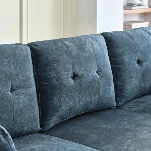 UBGO Modular Sofa Set for Living Room,Sectional Sofa & Couches,4-Seat Sectional Sofa with Reversible Chaise L Shaped Sofa Couch Furniture Sets Sectional Couch with Storage Ottoman-Blue 8
