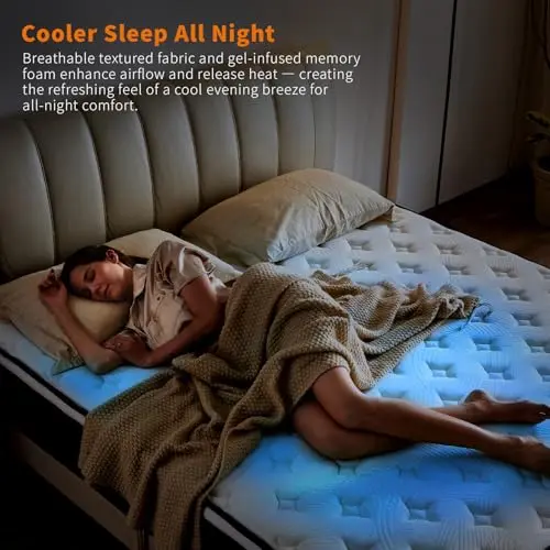 VERINOTE 12 Inch Mattress,Medium Firm Hybrid Memory Foam & Pocket Springs for Pressure Relief CertiPUR-US Certified Fiberglass Free, 500 Night Trial (12 inch, Queen) 8