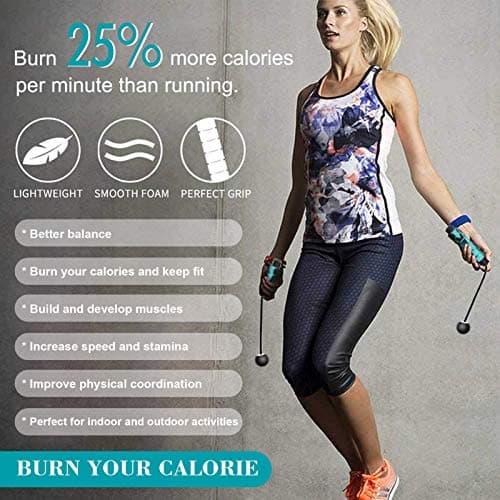 Redify Weighted Cordless Jump Rope for Fitness[Suitable for Different Ages and Levels] Ropeless Jump Rope for Crossfit Boxing MMA WOD Training, High Speed Rope Skipping for Narrow Space 6