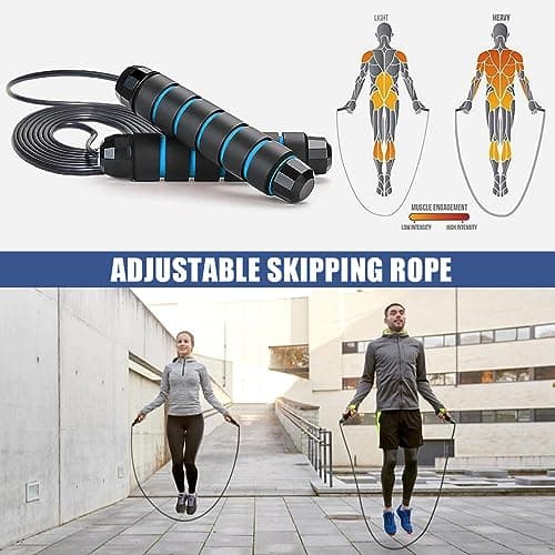 23Pcs Resistance Bands Set Workout Bands, 5 Stackable Exercise Bands with Handles, 5 Resistance Loop Bands, Jump Rope, Figure 8 Resistance Bands, Headband, Cooling Towel 7