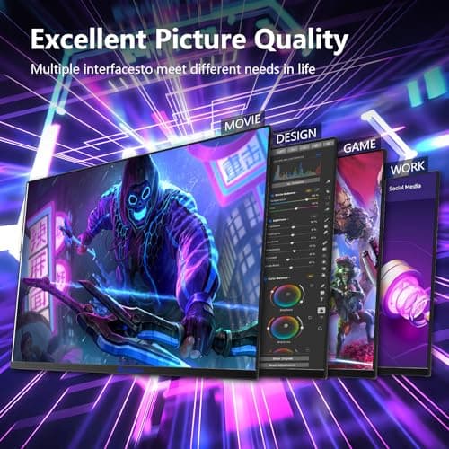 Sealan 24 inch Computer Gaming Monitor Built-in Speakers 100Hz Refresh Rate 16:9 Aspect Ratio Ergonomic Tilt & VESA Compatible - Home Office Sync FHD 1920x1080p Visual Experience for Work & Play 6