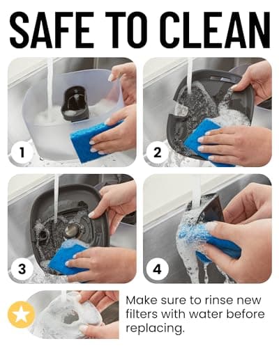 Veken Cat Water Fountain, 84oz/2.5L Automatic Pet Water Fountain Dog Water Dispenser with a Detachable Water Tank, Easy Cleaning for Cats, Dogs (Black) 7