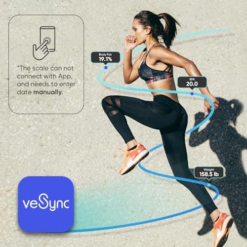 Etekcity Digital Body Weight Bathroom Scale, Large Blue LCD Backlight Display, High Precision Measurements,6mm Tempered Glass, 400 Pounds 10