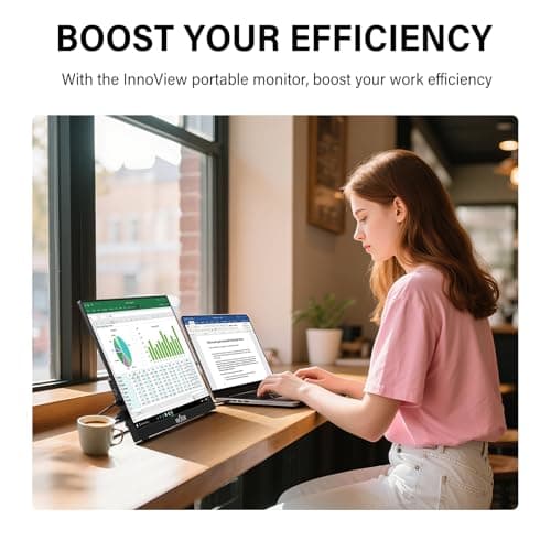 InnoView 16" 180Hz Portable Monitor (Support 165Hz 144Hz 120Hz) FHD1920×1200 100% sRGB Laptop Screen Extender | 2 x Type-C & HDMI Portable Monitor Compatible with 144hz/Macbook/Switch/PS5/Xbox 4