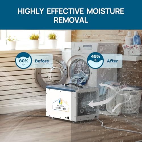 ARGENDON Commercial Dehumidifiers with Pump and Drain Hose for Crawlspace, Basement, 120 PPD Crawl Space Dehumidifier for Large Spaces, Job Site, Auto Defrost, 5-Year Limited Warranty 8