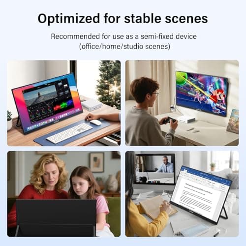 InnoView 23.8" Large Portable Monitor, FHD 144HZ 100% SRGB IPS USB-C HDMI Work Home Gaming Second Monitor 1080P W/180°Adjustable Stand for Laptop, MacBook, Phones 5
