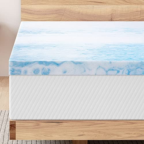 BedStory 3 Inch Memory Foam Mattress Topper Queen Size, Gel Infused Swirl Memory Foam Bed Topper for Back Pain Relief, Cooling Mattress Pad Ergonomic Design Skin-Friendly, CertiPUR-US Certified 7