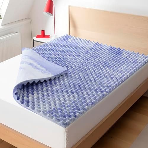 Planet Sleepings 2 Inch Queen Purple Memory Foam Mattress Topper, Cooling Gel Foam Mattress Topper for Pressure Relief, Bed Topper in a Box CertiPUR-US Certified