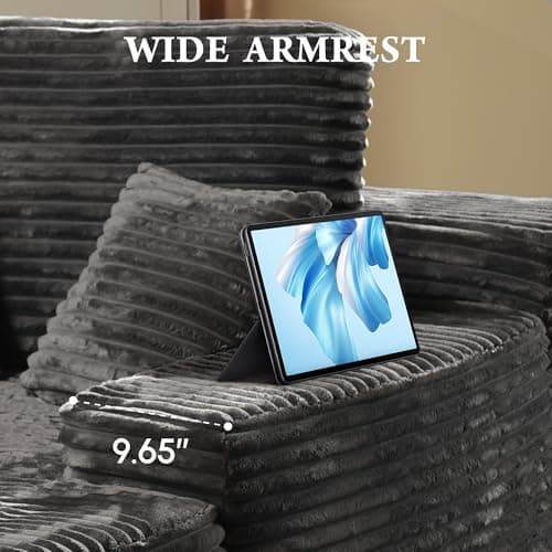 Oversized Chaise Lounge Chair Indoor - 67" Upholstered Sofa Bed Lounge Couch Chair,Reading Chairs Sleeper Cloud Sofa Couch,Plush Chairs Bed for Living Room Bedroom (Grey) 8