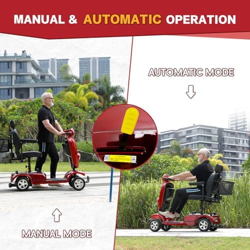 MobiCyc Heavy Duty Mobility Scooter for Adults & Seniors, 500W Motor, 16/26 Miles Long Range, 400 LBS Capacity, 10" All-Terrain Tires, Electric Scooter with Windshield & Suspension 9