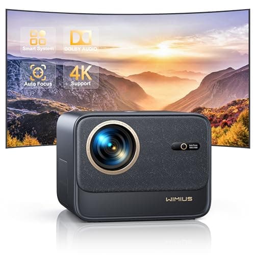 [Compatible with Netflix & Dolby Audio] 4K Projector with Wifi6 & Bluetooth, WiMiUS 700ANSI Native 1080P 6D Auto Focus & Keystone Home Theater Smart Projector, Outdoor Movie Projecor with 7000+Apps