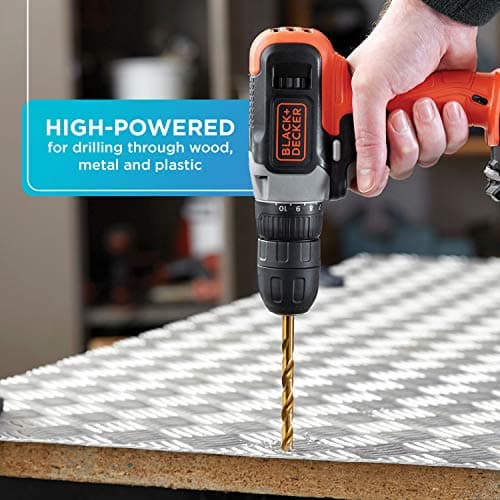 BLACK+DECKER 20V MAX Cordless Drill Kit with ‎Battery, Charger, Includes Double Sided Drill Bit (BCD702C1) 5