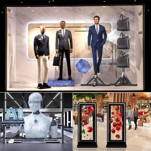 XQZMZSCP 3D Hologram Fan,50CM 3D Hologram Projector Advertising Display,1X3 Video Wall for Human Size 3D LED Hologram Fan Display 7