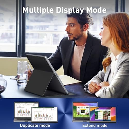 cocopar Portable Monitor 15.6 Inch 1080P FHD 60Hz 60% sRGB Travel Monitor with Speaker HDMI USB-C Second Screen for Laptop MacBook Surface PC Xbox PS4/5, VESA Mountable, with Full Cover Stand 4