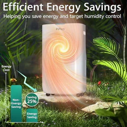 Pipleo Dehumidifier for Home and Basement, 70 Pint for 4500 Sq. Ft, Dehumidifier with Drain Hose for Bedroom, Bathroom, 24H Timer, Large Room (70 Pints 4500 Sq. Ft.) 9