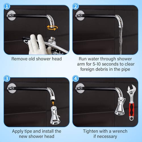 Enhon 2 Setting Pivoting Single Spray Shower Head with Shut Off Valve, Replacement for 52650-PK Compatible with Delta Shower, 2.5 GPM Brass Water Saving Shower Head 1 5/8" Diameter Spray Face(1 Pack) 5