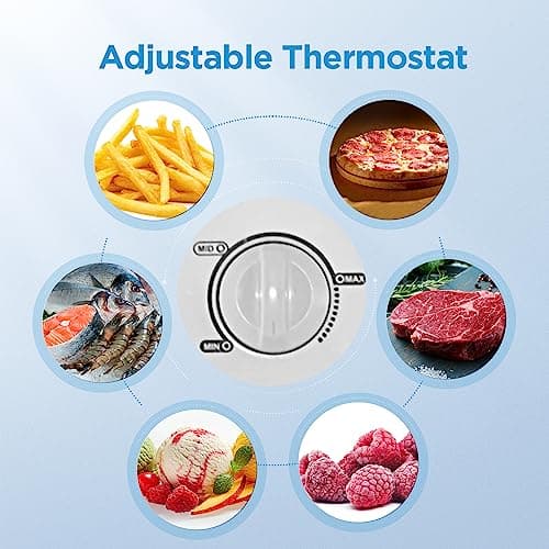 Midea MRU05M2AWW Upright Freezer, 5.3 Cubic Feet Freezer, For Kitchen Apartment Office Basement or Dormitory, White 6