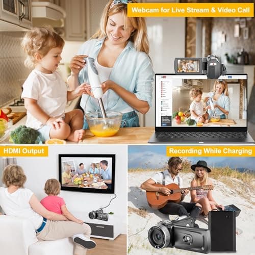 4K Video Camera Camcorder - 48MP 30FPS with Wireless Lavalier Mic & External Mic | 3" Ultra HD Screen, 18X Digital Zoom | Vlogging/YouTube Recorder + 32GB SD Card Included 5
