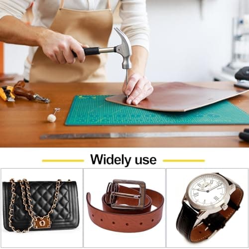 17 Pcs Round Leather Hole Punch Tool 0.5-7mm, Boyistar Metal Hollow Hole Punching for Leather Craft Punch Tools Set Round Hollow Tools for Belts, Watch Band, Paper, Plastic, Leather with Storage Box 5