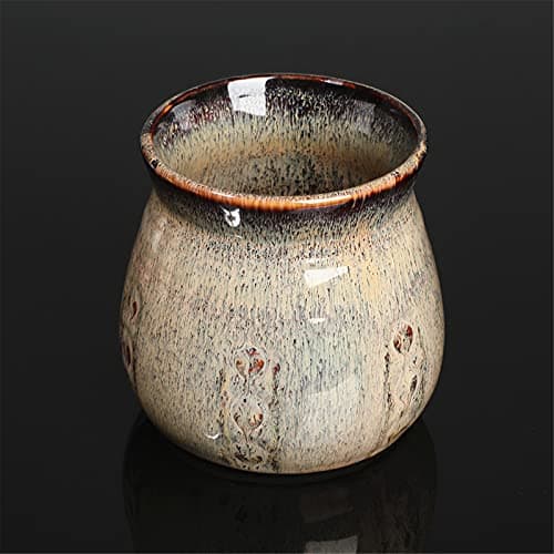 HAOTOP Ceramic Utensil Holder, Small Utensil Crock Ideal for Spoons, Forks and Knives, Easy to Clean 30 oz (Gradient Gray) 6