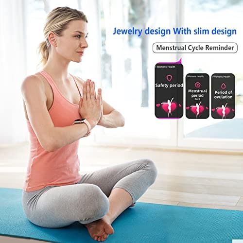 FITVII Slim Fitness Tracker with Blood Oxygen, Blood Pressure, 24/7 Heart Rate and Sleep Tracking, IP68 Waterproof Activity Trackers and Smart Watches with Step Tracker, Pedometer for Women Men 6