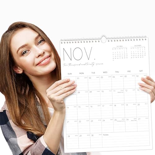 Guasslee Wall Calendar 2026-2027, Vertical Calendar Wall 2026, Jun. 2026-Dec. 2027, 19-Month Paper Calendar Spiral Bound, Monthly Planner Wall for Office School Home Easy Organizing, 14” X 11” 7