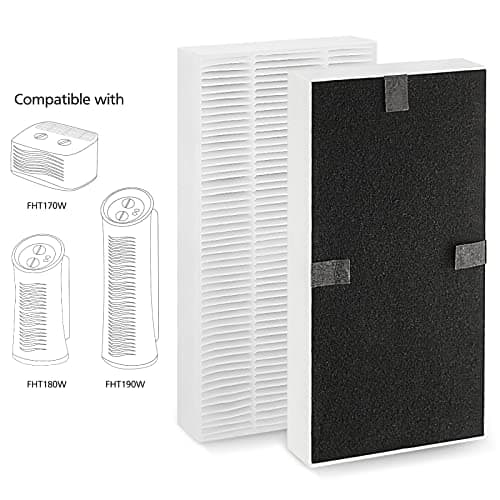 4 Pack for Febreze Air purifier Filter Replacement Dual Action HEPA-Type FRF102B, Models FHT170, FHT180, FHT190 and Fit for Honeywell HEPAClean U Filter HRF201B, Models HHT270, HHT290 5