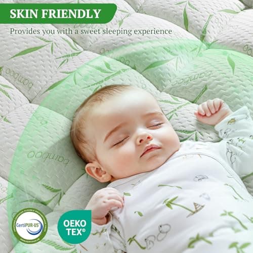 3 Inch Mattress Topper Queen Size - 1500GSM 3D+7D Down Alternative Fill, Viscose Made from Bamboo Cover, Extra Plush for Back Pain, 8"-18" Deep Pocket (60"x80") 7