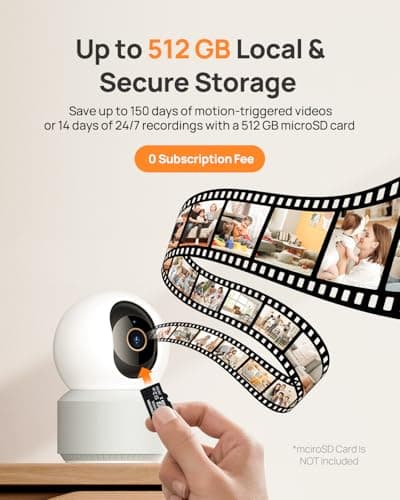 Anona 4K UHD Indoor Camera, Pet/Dog/Baby Security Camera with Phone App, 360°Pan-Tilt, 5G/2.4G Dual-Band Wi-Fi 6, Auto-Tracking, Person/Pet/Baby Crying Detection, Privacy Mode, Two-Way Audio, 2 Pack 6