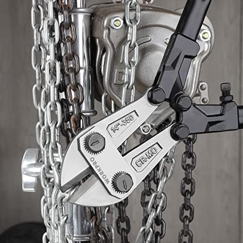 WORKPRO 14-Inch Bolt Cutter, Tri-Material Handle with Comfort Grip, Chrome Molybdenum Steel Blade, for Rods, Bolts, Rivets, Wires, Cables and Chains 7