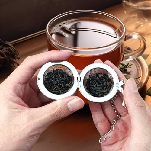 Stainless Steel Mesh Tea Infuser, 2.1 inch Tea Ball with Honey Bee Pendant Tea Strainer Tea Diffuser Tea Steeper for Filtering Tea,Tea Infusers for Loose Tea (Bee, 2PC) 5