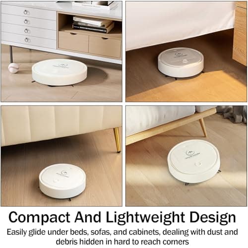 Robot Vacuum,3-in-1 Vacuum,Integrated Sweeping and Suction,Robot Vacuum Cleaner and Mop Combo,with Advanced Intelligent chip Technology to Avoid Obstacles, Ultra-Thin,White -Z2 5