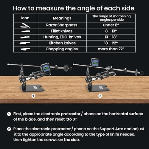 XARILK GEN3 Guided Knife Sharpening System, Aluminium | Professional knife sharpener, Knife Sharpening Kit W / 3 Al Plates Diamond (320#, 800#, 2000#) for For Hunting & Kitchen Knives 7