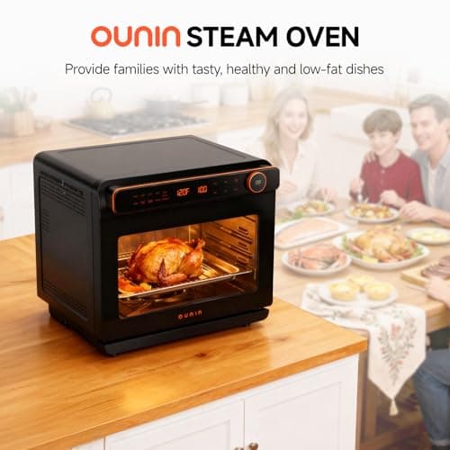 OUNIN 24L Steam and Air Fryer Combo Countertop Oven,11-in-1 Convection Baking and Steam,Bake,Broil,Dehydrate,304 Stainless Steel,Fast Cooking with Precise Electronic Temperature Control,for Gifting 8