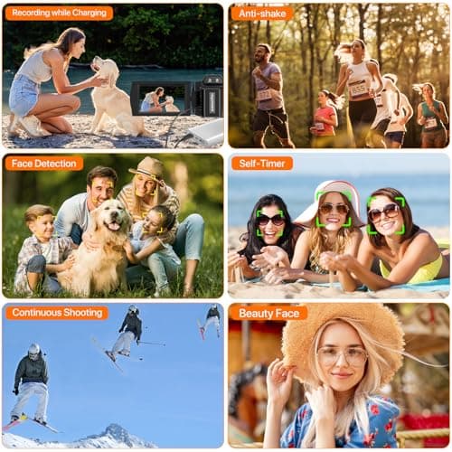 5K Video Camera Camcorder UHD 48MP WiFi Vlogging Camera for YouTube IR Night Vision Anti-Shake 16X Digital Zoom 3” Touch Screen Camera with Microphone,Handheld Stabilizer,Lens Hood,Remote,Batteries 6