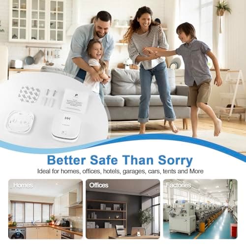 Pildegro Smoke Detector 10 Year Battery, Upgraded Small Fire Alarm Smoke Detector with Heat Monitor for Dual Protection, LED Indicator Loud Alarm with Test/Mute Button and Replaceable CR123A Battery 7
