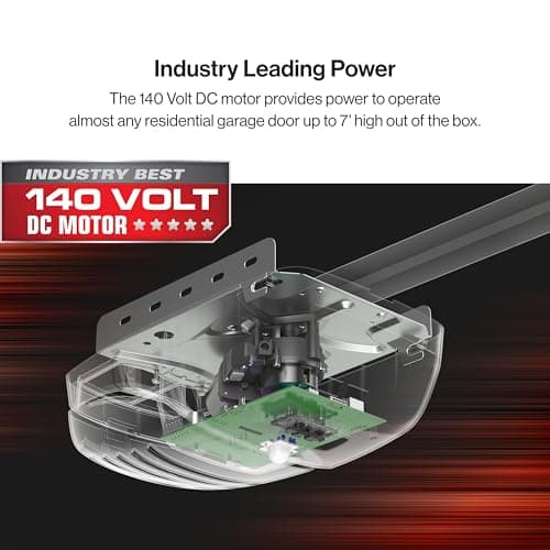 Genie SilentMax 1200 Model 4042-TKH Garage Door Opener with Motion Detection Lighting, Ultra-Quiet Steel-Reinforced Belt Drive, 140V DC Motor, 3/4 + HPc 140V Belt Drive, Gray 11