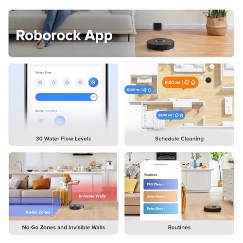 roborock Q7 Max Robot Vacuum and Mop, 30-Level Adjustable Water Flow, 4200Pa Suction, PreciSense LiDAR Navigation, No-Go Zone, No-Mop Zone, 3D Mapping, App & Voice Control, Ideal for Pet Hair 5