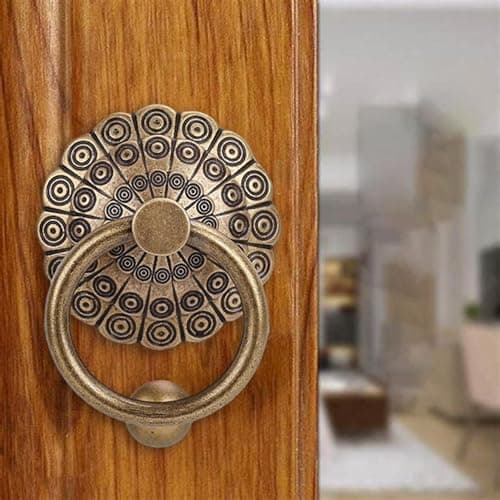 MagiDeal Door Knocker for Front Door, Vintage Gate Pull Metal Door Pull Fence Handle for Farmhouse Garage, Bronze Color 4
