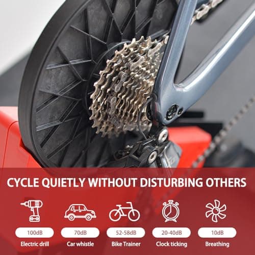 ThinkRider X2 Smart Bike Trainer Cycle Trainer Bicycle Direct Drive Trainer, Quiet Portable Design for Indoor Driving, Simulates 18% Slope, ANT + & BLE Compatible, Reddish black 5