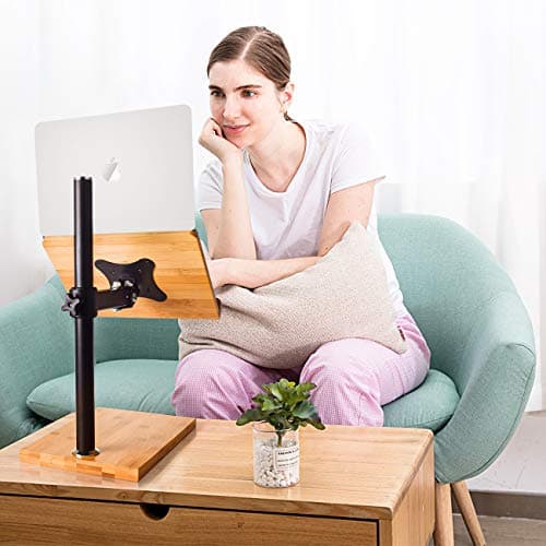wishacc Book Stand Height Adjustable - Upright Bamboo Book Stand & Holder for Reading Hands Free, Desktop Adjustable Reading Height and Angle Book Rest with Page Clips (11.0 x 8.1 inches) 9