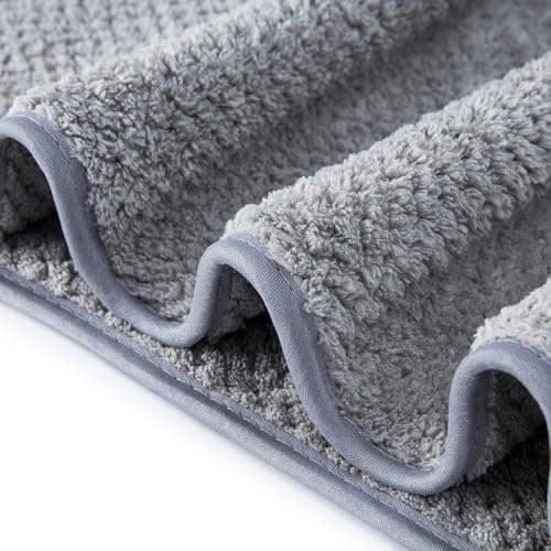 Extra Large Bath Towel Set of 2 (35"x70"),Oversized Bath Sheet Super Soft Highly Absorbent Jumbo Bathroom Towel Set Microfibers Quick Dry Shower Towel for Hotel,Bathroom,Guest,Spa,Gym (2PCS Grey) 5
