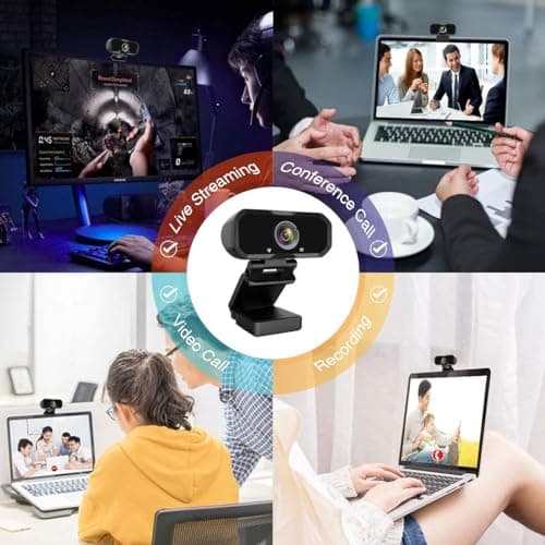 Svcouok USB-C 1080P Webcam Compatible with Switch 2/ PC - Streaming Camera for Zoom/Teams/Skype, Plug&Play PC/Mac/Laptop 8