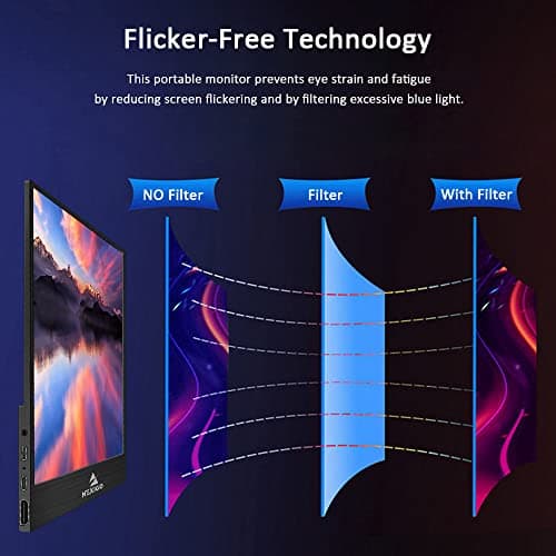 NexiGo 144Hz 17.3 Inch Portable Gaming Monitor, FreeSync, G-SYNC Compatible, FHD IPS Computer Display, Eye Care Screen with HDMI/Type C for Laptop PC/MAC/Surface/PS4/PS5/Xbox/Switch, with Smart Cover 5