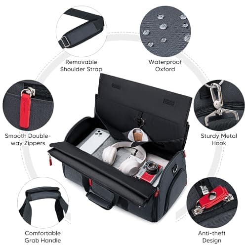 Vessgra Rolling Garment Bags for Travel, Garment Bag with Wheels, Convertible Garment Duffel bag, Carry On Garment Bag with Shoe Pouch, Rolling Duffel Bag with Detachable Trolley System-Dark Grey 5