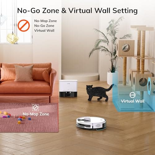 ILIFE A12 Pro Robot Vacuum and Mop Combo, Self Emptying Station for 60 Days, LiDAR Navigation, Home Mapping, No-Go Zones, 2.4G WiFi/App/Alexa/Remote Control, for Hard Floors, 110V 5