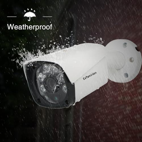 Evtevision 5MP Bullet Security Camera 1920p 4 in 1 Hybrid AHD/TVI/CVI/CVBS Analog Wired Outdoor Cameras 2.8mm Lens IP67 Waterproof 100ft IR Night Vision Surveillance CCTV Camera for DVR System 6